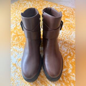 Brown Leather Ankle Boots
